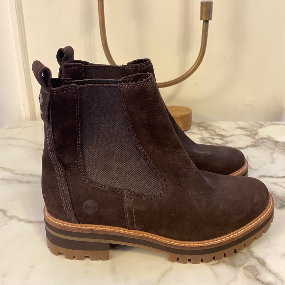 TIMBERLAND WOMENS SIZE 11 CHELSEA SUEDE BOOTS
